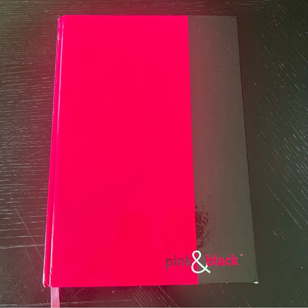 Pink and Black Office Notebook with Hardcover
